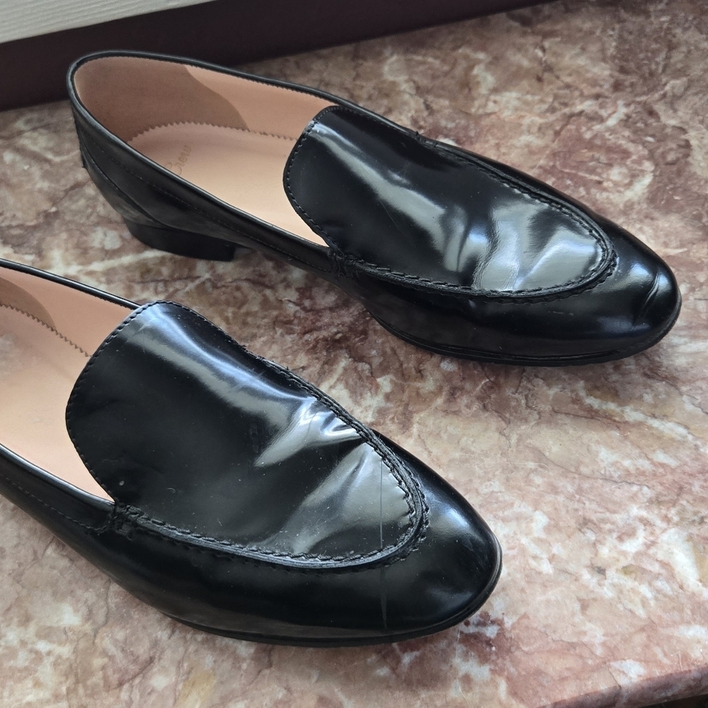 J Crew Academy Penny Loafer Patent Leather Black